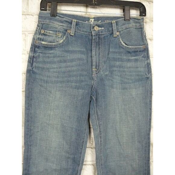 $180 7 for All Mankind Standard Straight Leg Jeans in Light Wash 26 NEW - Picture 2 of 6